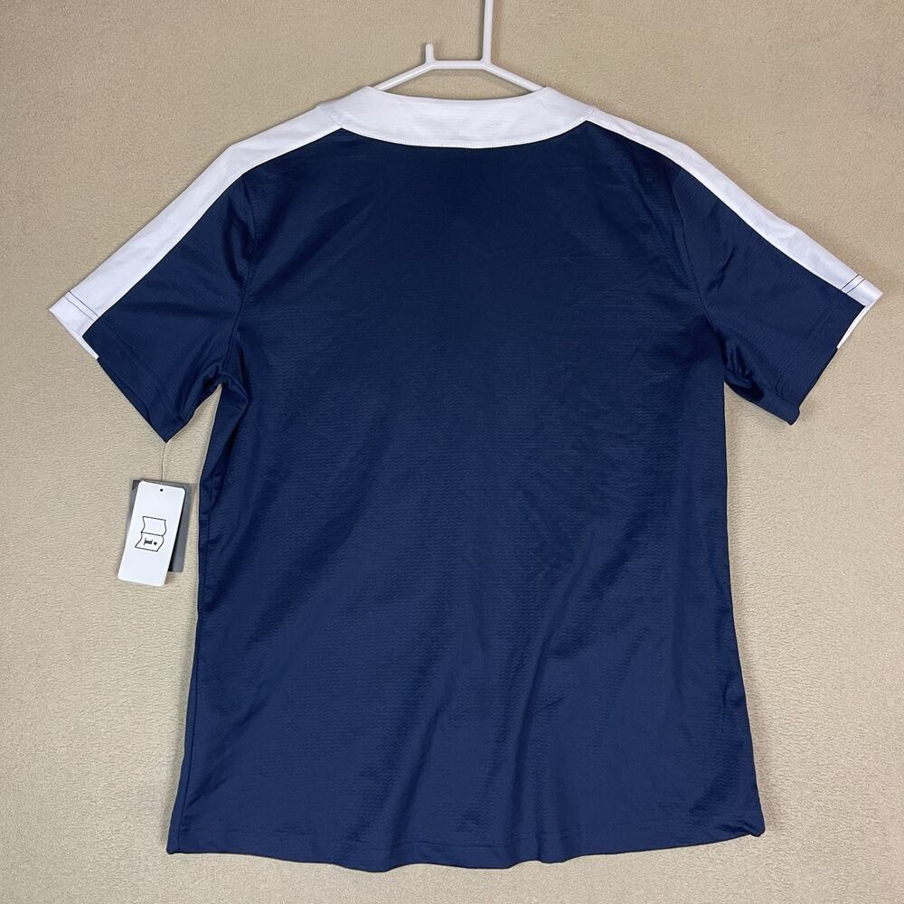 Nike Team Softball Jersey Womens M Blue Athletic Stretch Button Front - Picture 10 of 11